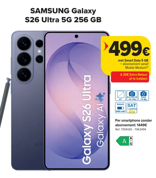 Promotie: Galaxy S26 Ultra 5G 256 GB