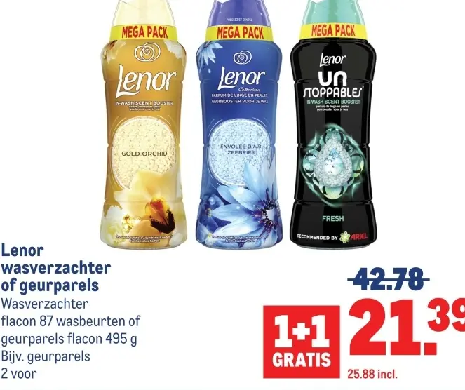 Aanbieding: Lenor wasverzachter of geurparels