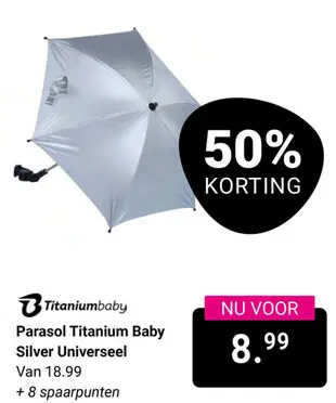 Aanbieding: Parasol Titanium Baby Silver Universeel