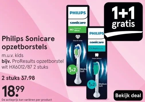 Aanbieding: Sonicare opzetborstels