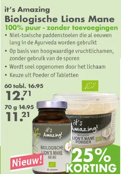 Aanbieding: Biologische Lion's Mane