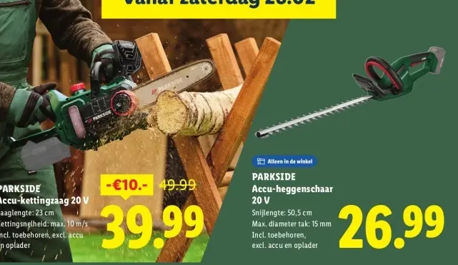 Aanbieding: Accu-kettingzaag 20 V