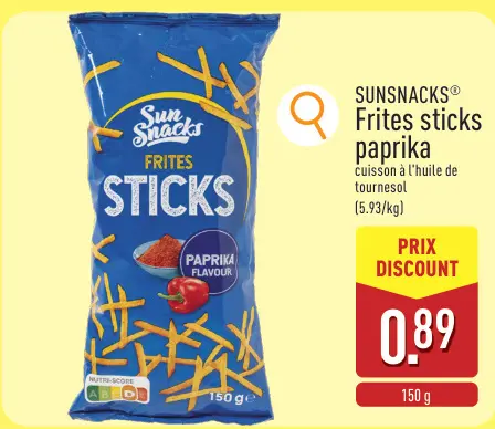 Offre: Frites sticks paprika