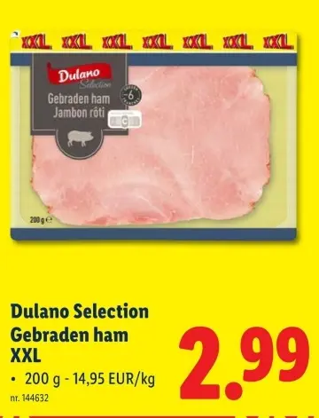 Promotie: Gebraden ham