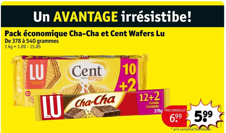 Offre: Pack économique Cha-Cha et Cent Wafers