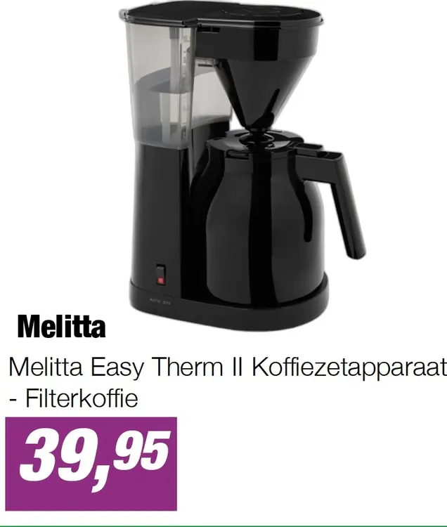 Aanbieding: Melitta Easy Therm II Koffiezetapparaat - Filterkoffie