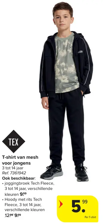 Promotie: T-shirt van mesh voor jongens