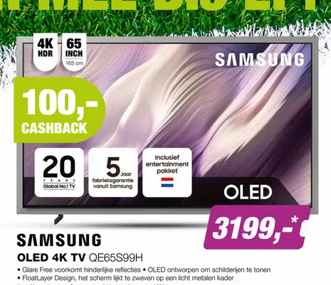 Aanbieding: Oled 4k tv qe65s99h