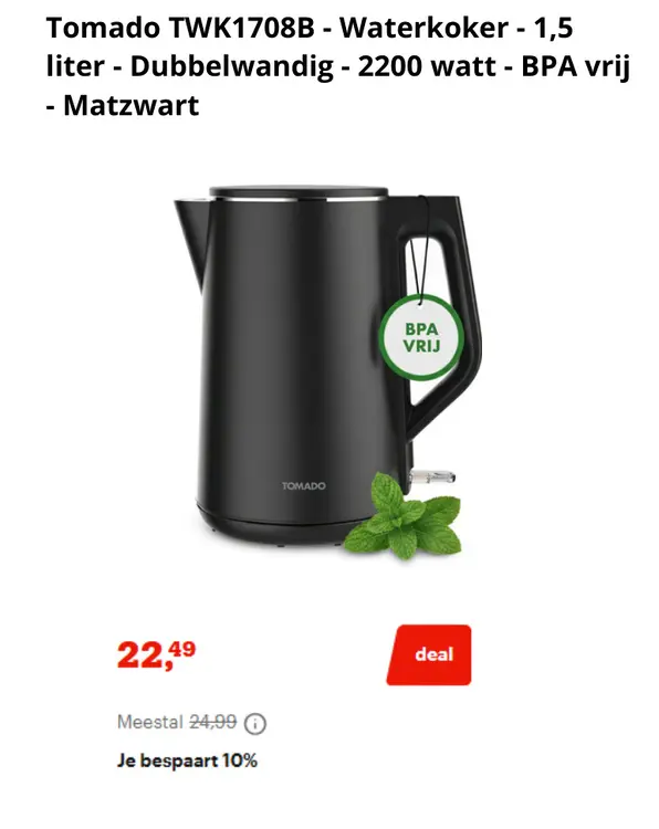 Aanbieding: Waterkoker