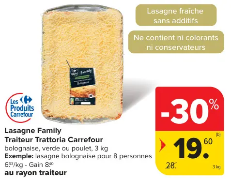 Offre: Lasagne Family