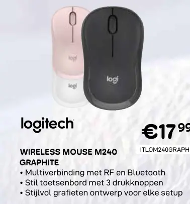 Promotie: Wireless mouse m240 graphite