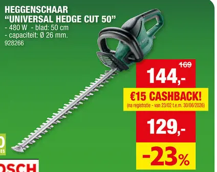 Promotie: Heggenschaar "universal hedge cut 50"