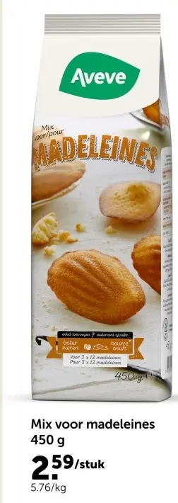 Promotie: Mix voor madeleines
