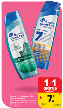 Offre: Gammes Pure Intense et 7in1 Head & Shoulders