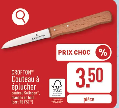 Offre: Couteau à éplucher
