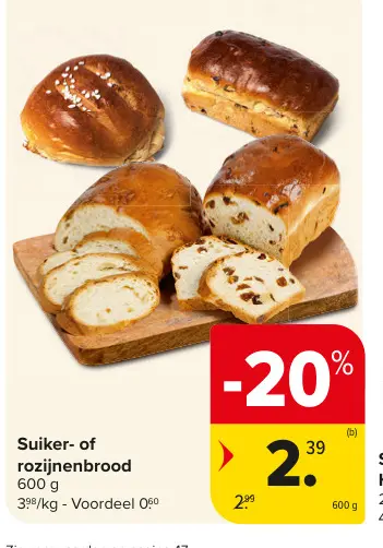 Promotie: Suiker- of rozijnenbrood