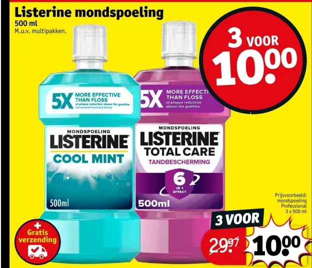 Aanbieding: Listerine mondspoeling