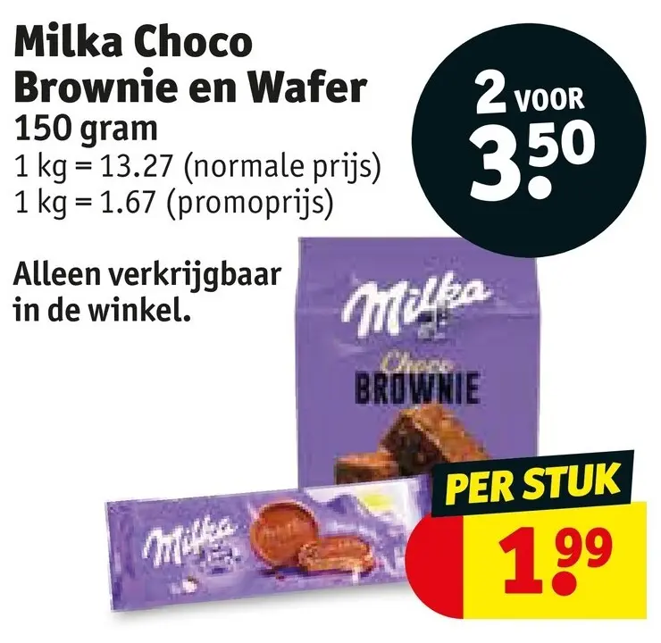 Promotie: Choco Brownie en Wafer