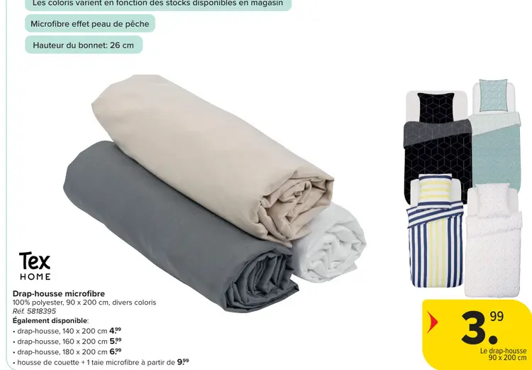 Offre: Drap-housse microfibre