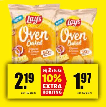 Aanbieding: Lay's Oven Baked Cheese & Onion