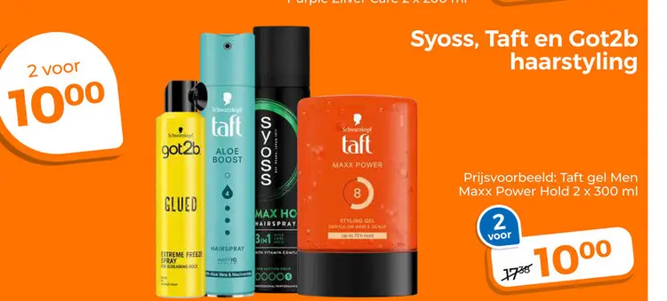 Aanbieding: Taft gel Men Maxx Power Hold