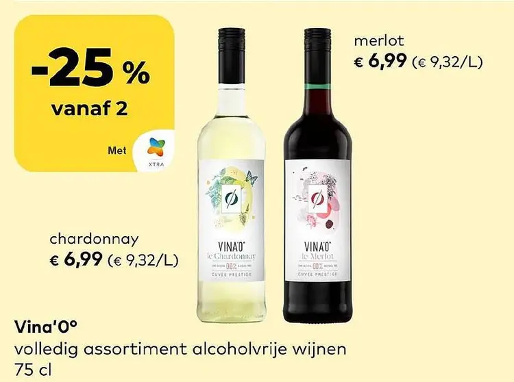 Aanbieding: Vina'O° volledig assortiment alcoholvrije wij