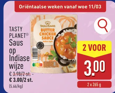 Promotie: Saus op Indiase wijze