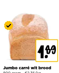 Promotie: Jumbo Carré wit brood