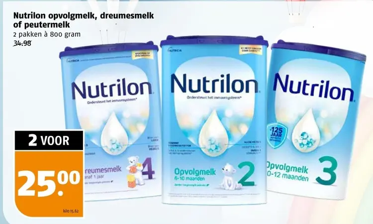 Aanbieding: Nutrilon opvolgmelk, dreumesmelk of peutermelk