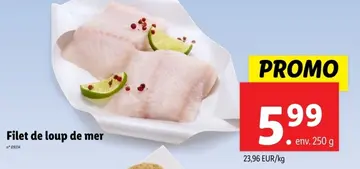 Offre: Filet de loup de mer