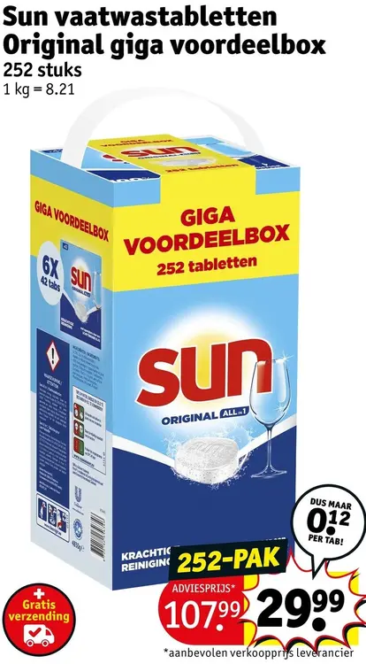 Promotie: Vaatwastabletten Original giga voordeelbox