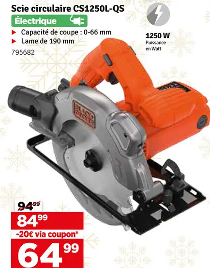 Offre: Scie circulaire CS1250L-QS