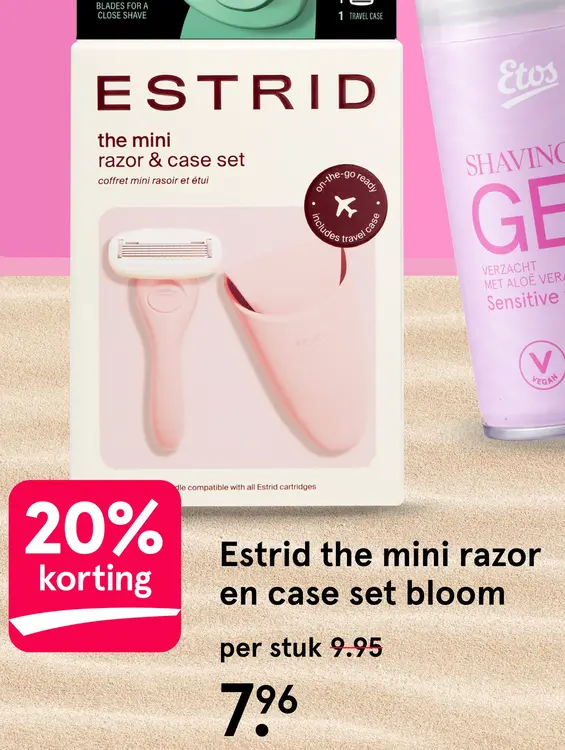 Aanbieding: Estrid the mini razor & case set