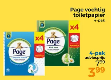 Aanbieding: Page vochtig toiletpapier