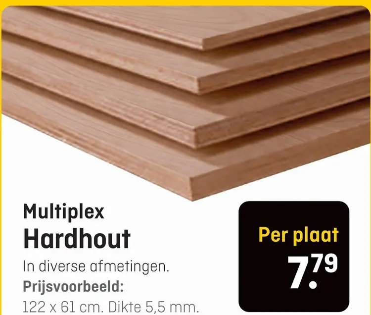 Aanbieding: Multiplex hardhout
