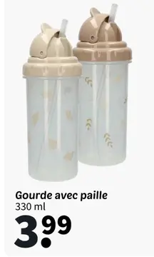 Offre: Gourde avec paille