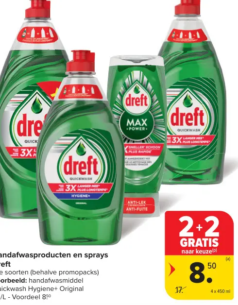 Promotie: Handafwasmiddel Quickwash Hygiene+ Original