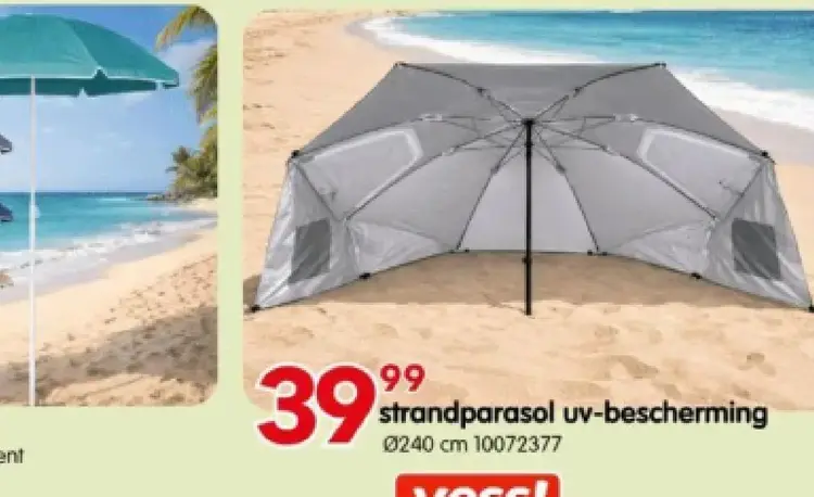 Promotie: strandparasol uv-bescherming