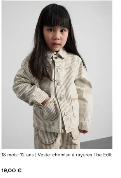 Offre: Veste-chemise à rayures