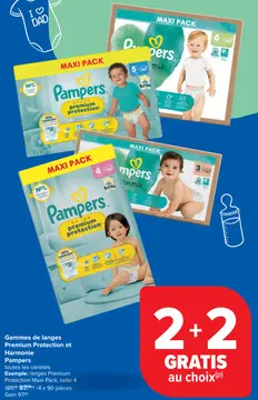Offre: Pampers Premium Protection et Harmonie