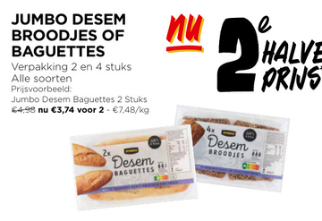 Aanbieding: Jumbo Desem Broodjes of Baguettes