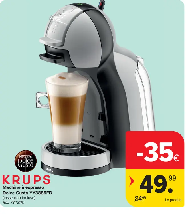 Offre: Machine à espresso Dolce Gusto YY3885FD