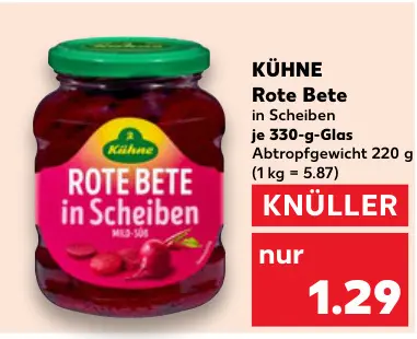 Aanbieding: Rote Bete in Scheiben
