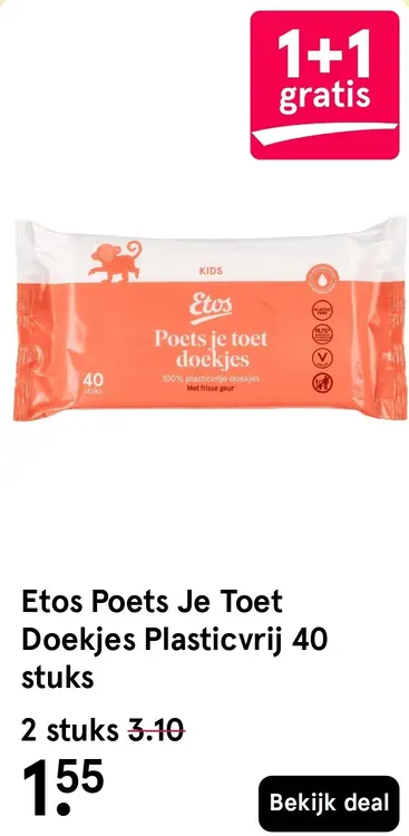 Aanbieding: Poets Je Toet Doekjes Plasticvrij