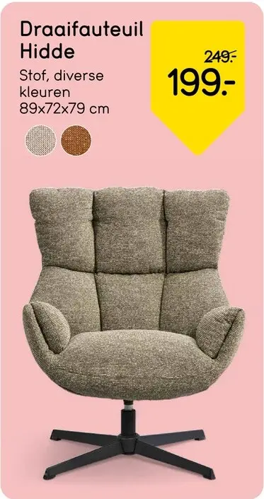 Promotie: Draaifauteuil Hidde