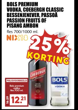 Aanbieding: Bols premium vodka, COEBERGH classic bessenje