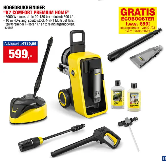 Promotie: Karcher K7 Comfort Premium Home hogedrukreiniger 3000W