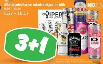 Aanbieding: Alle alcoholische mixdrankjes in blik