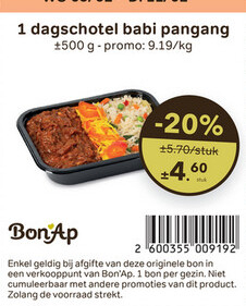 Aanbieding: dagschotel babi pangang