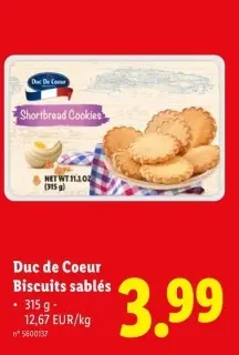 Offre: Biscuits sablés
